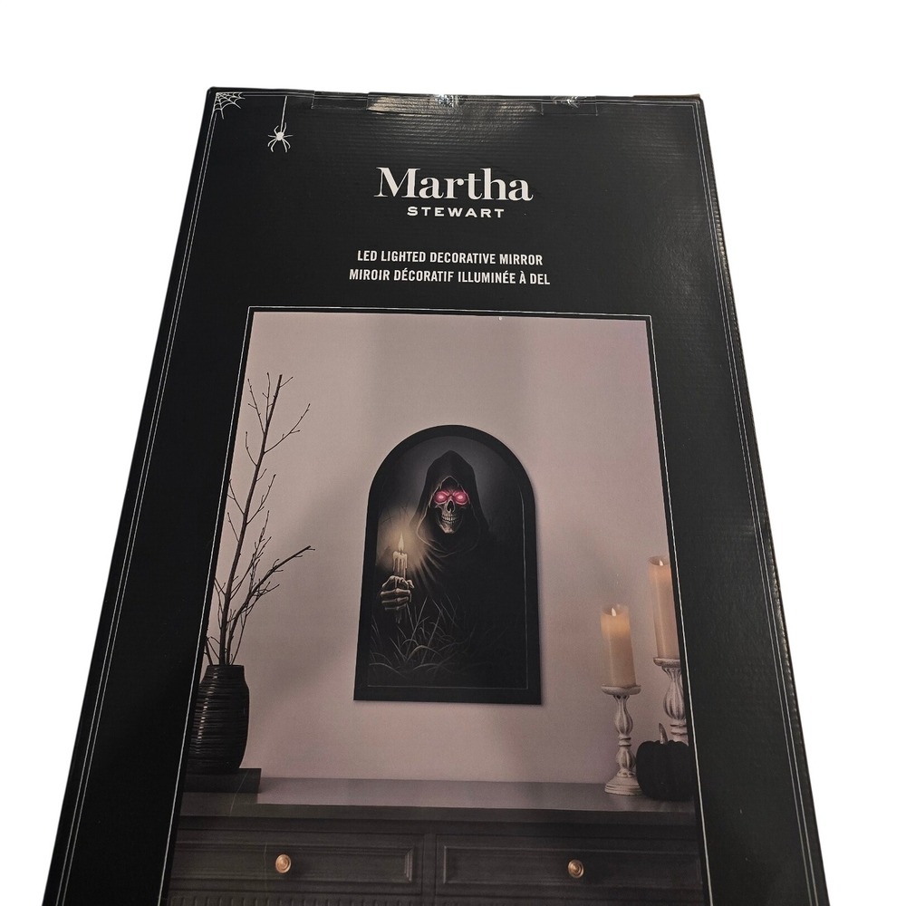 Martha Stewart Grim Reaper LED Mirror Viral TikTok Halloween 2026 24x16 Lighted